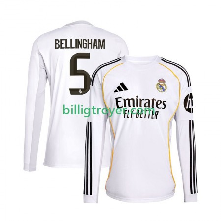 Billige Fotballdrakter Real Madrid Jude Bellingham 5 Hjemmedraktsett 2025/26 Langermet